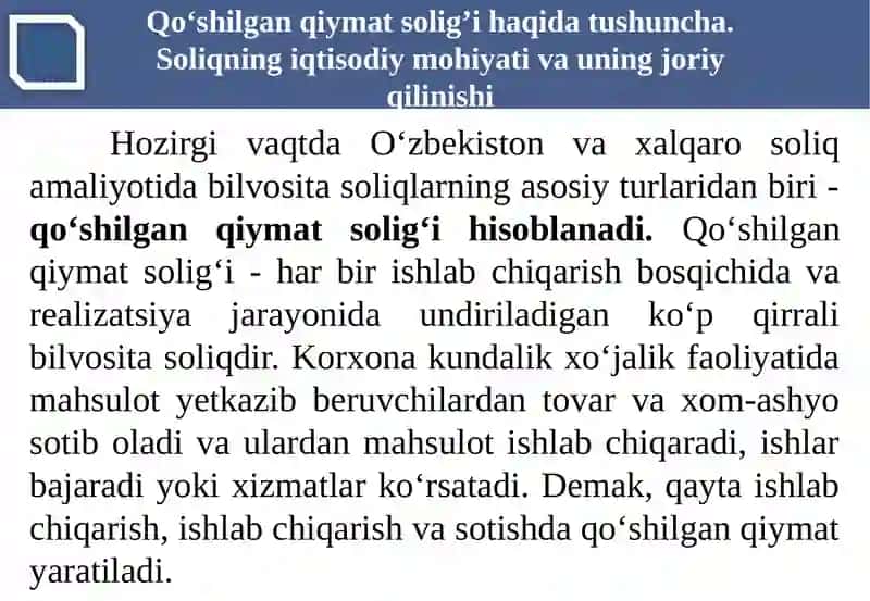 QO‘SHILGANQIYMAT SOLIG‘I 3