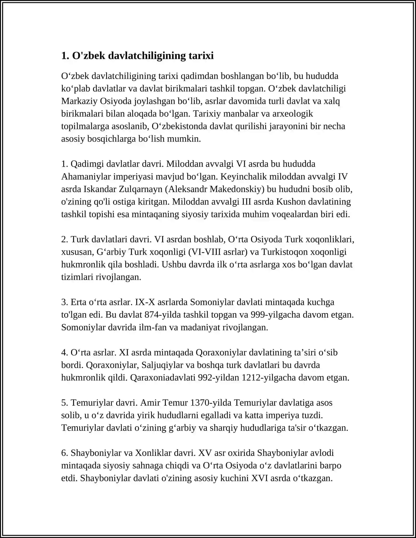 O'ZBEK DAVLATCHILIGI KATTA XORAZM BAQTIRYA SUG'DIYONA 3