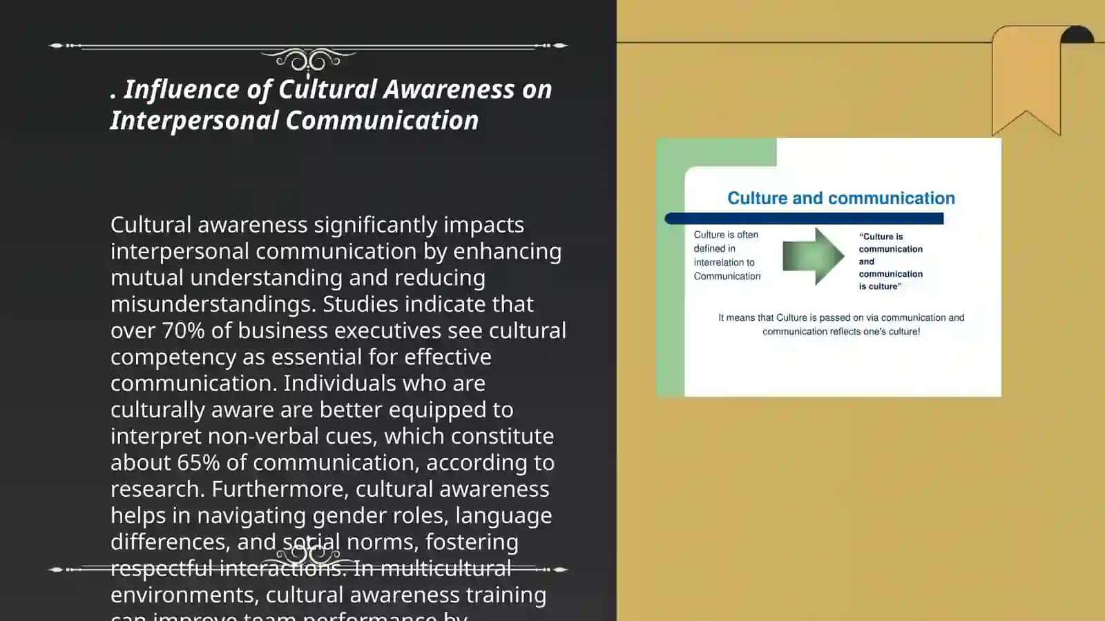 Intercultural communication (Does knowledge of cultural differences facilitate or complicate communication?) 3