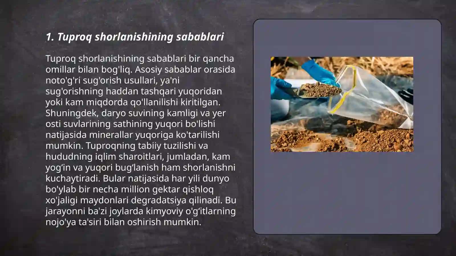 Tuproq shorlanishi 3