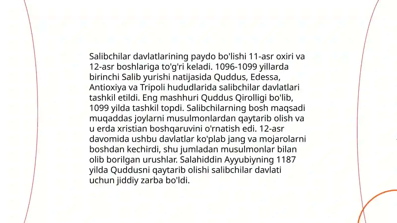 Salibchilar davlatlarining tashkil topishi 3