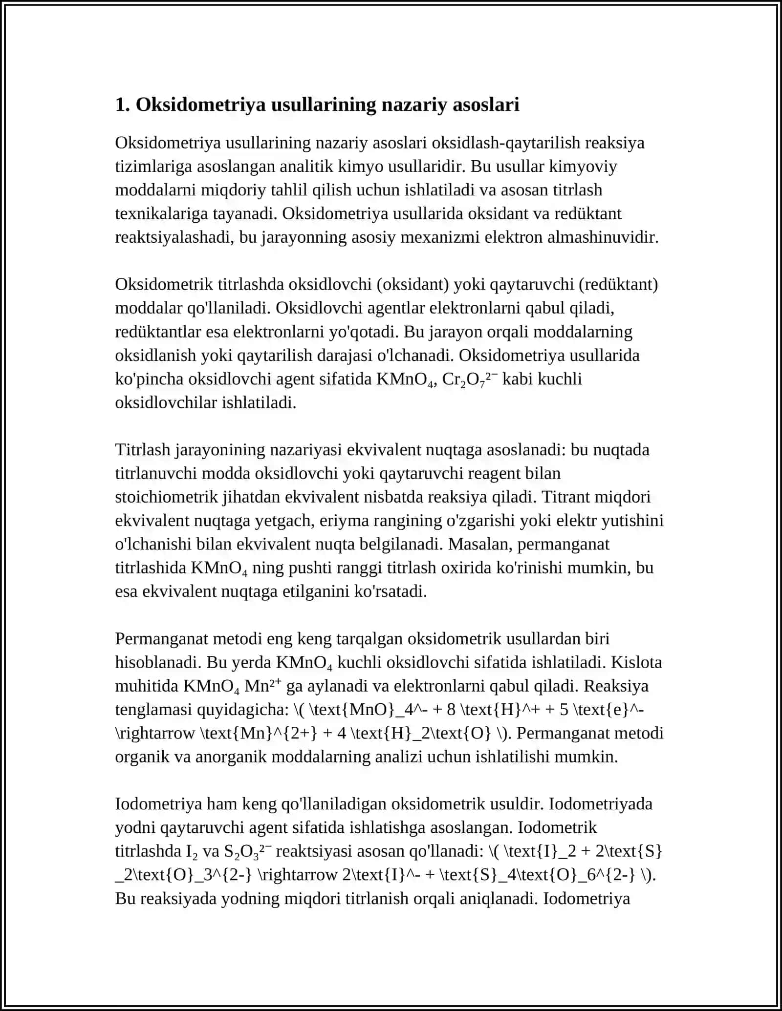 Oksidometriya Usullarining Ishlatinish Usullari 3