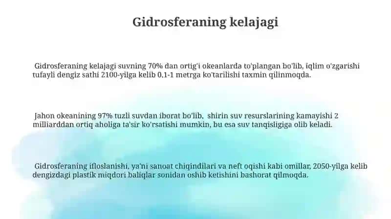 Gidrosfera va uning tarkibi 3