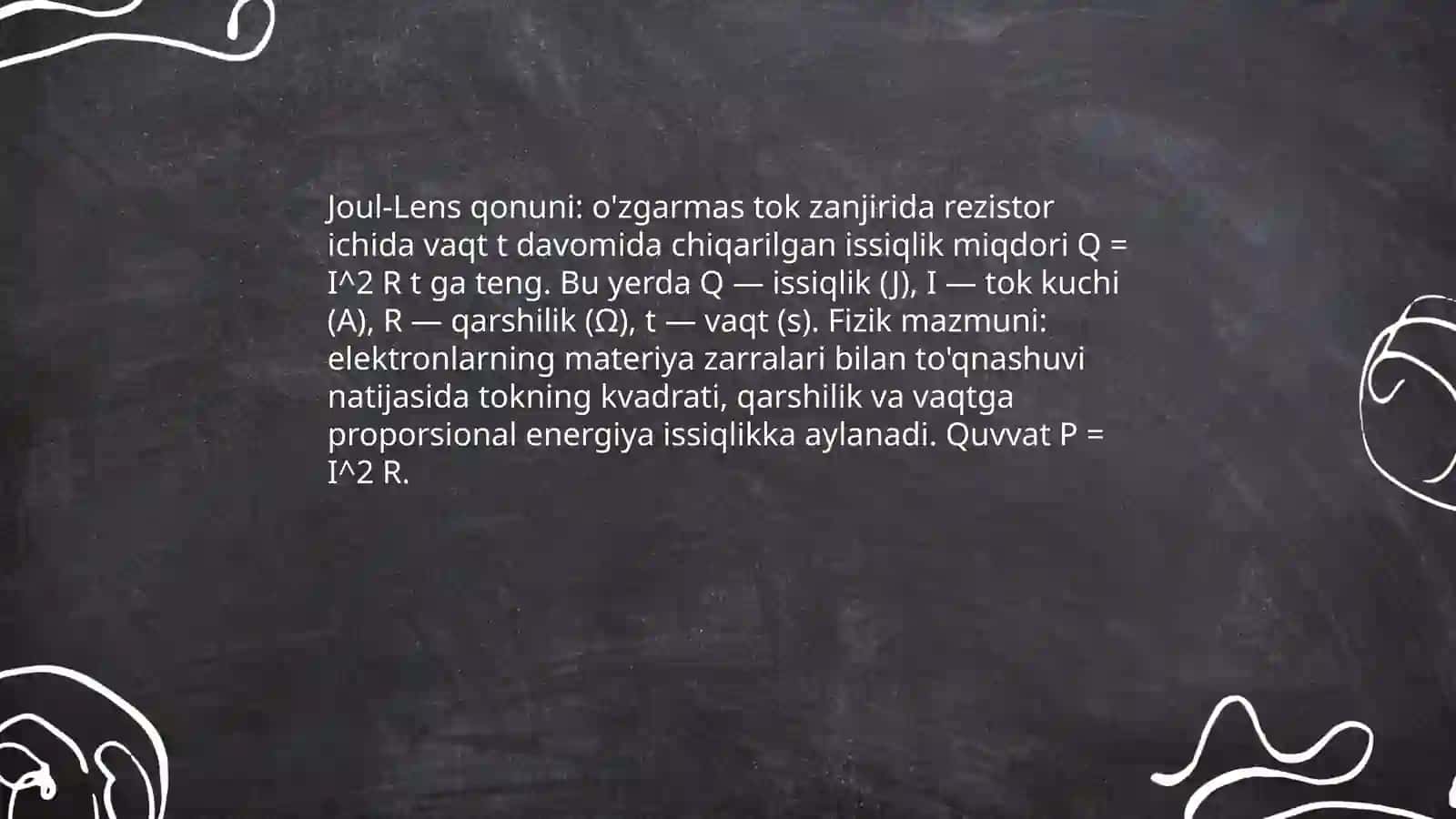 Joul-Lens qonuni 3
