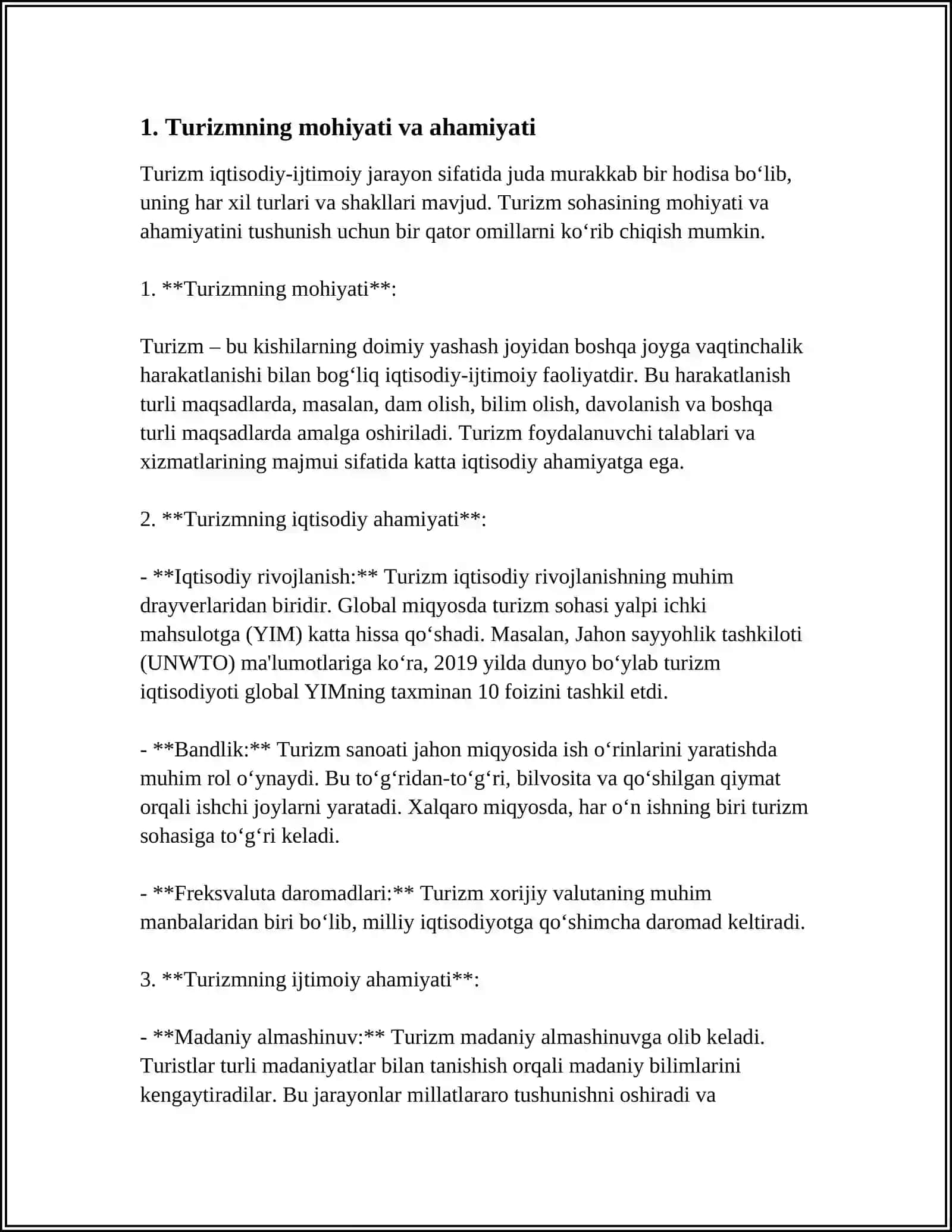 TURIZM NAZARIYASI 3