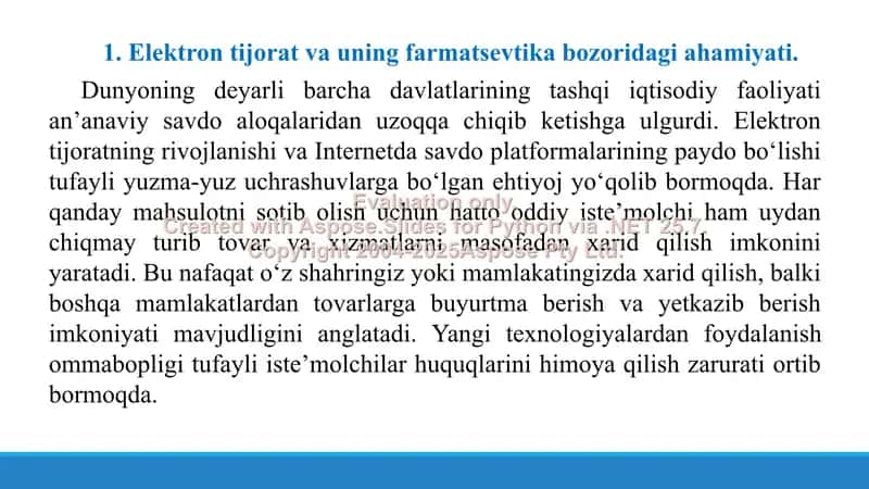 Farmasevtika bozorida axborot texnologiyalari va elektron tijorat. Taqdimot 16 bet. 3