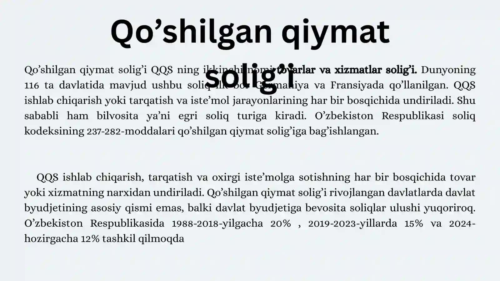 Qo‘shilgan qiymat solig‘i, soliq stavkalari 3
