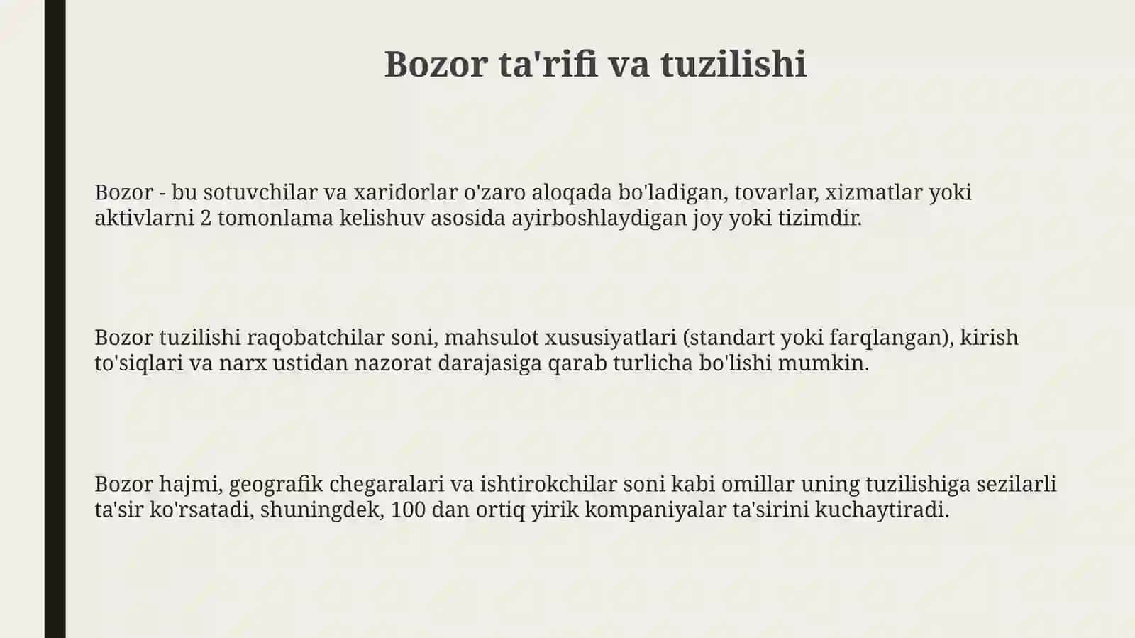 Bozor va bozor turlari 3