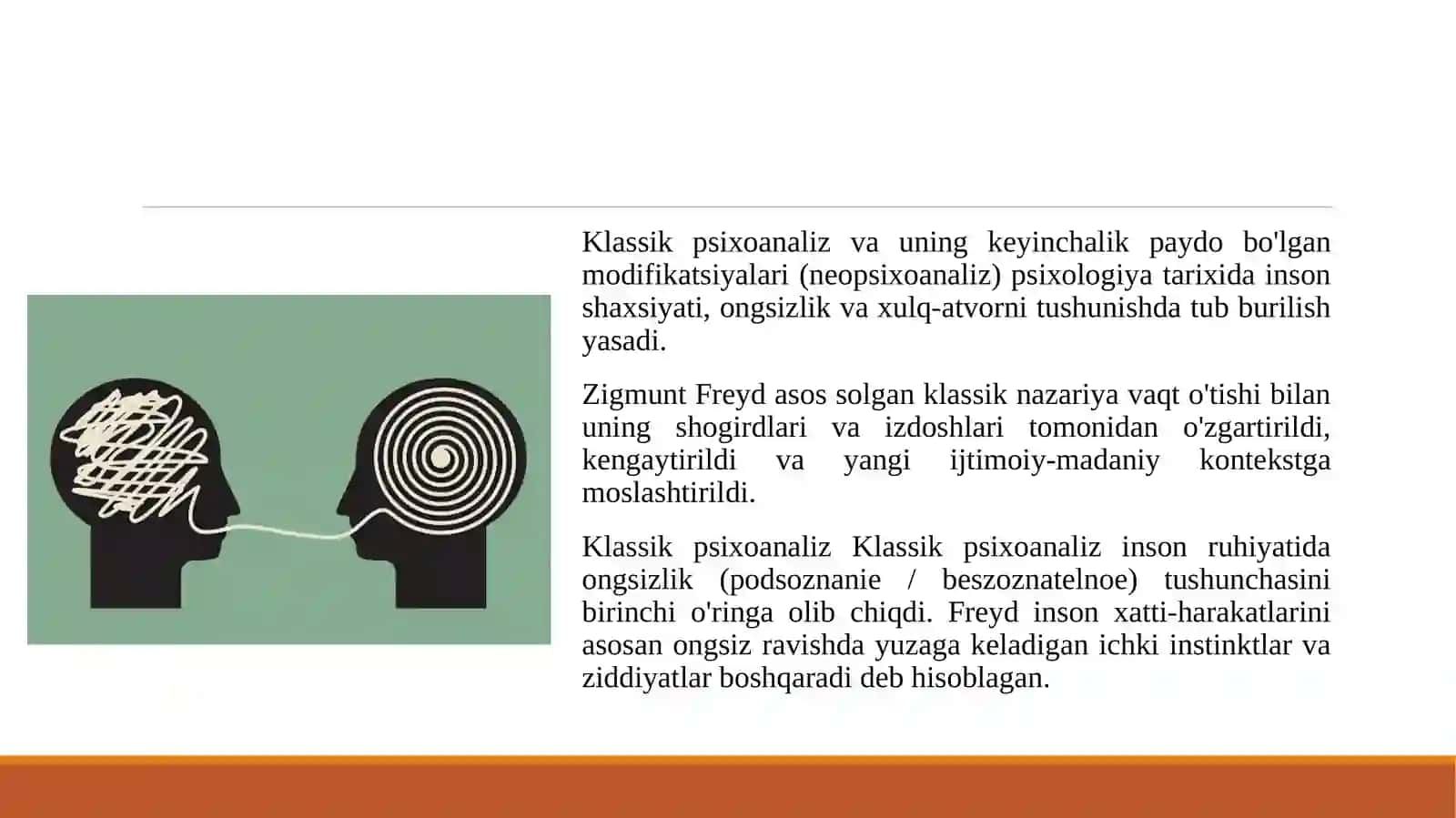 Klassik psixoanaliz va uning modefikatsiyalari 3
