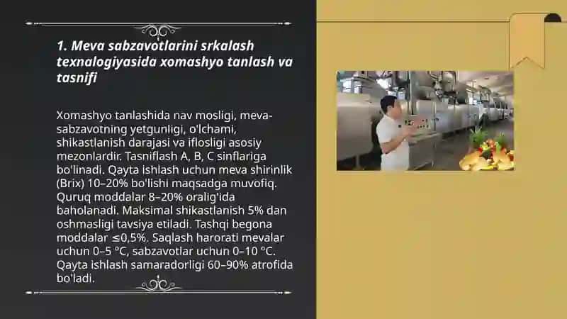 Meva sabzavotlarini srkalash texnalogiyasi 3