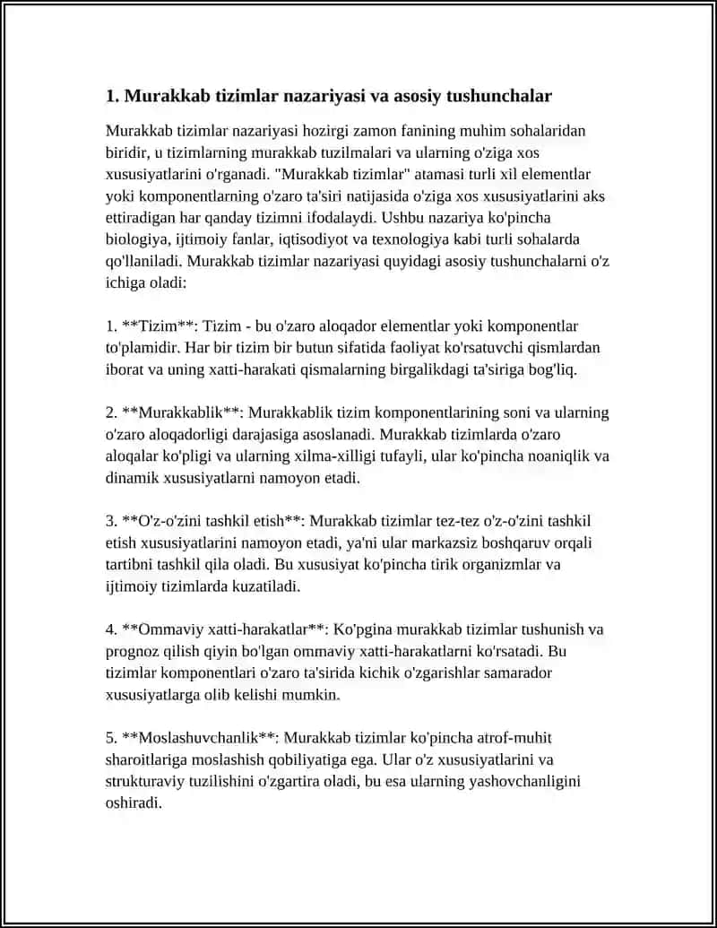 Murakkab Tizimlar 3