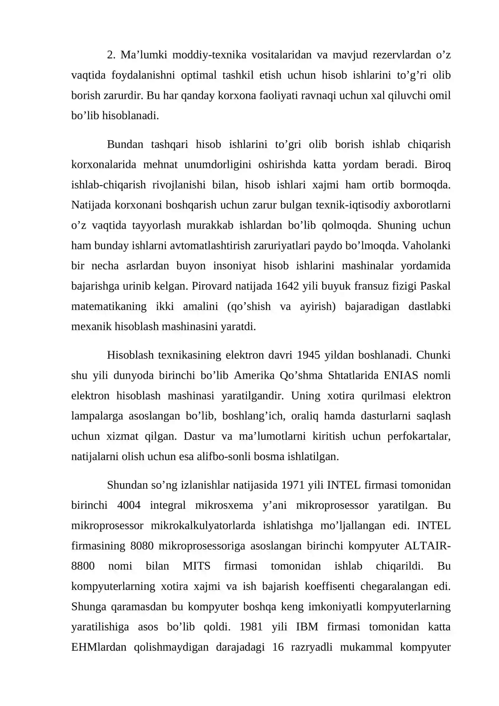 Hisoblash texnikasining rivojlanish tarixi 3