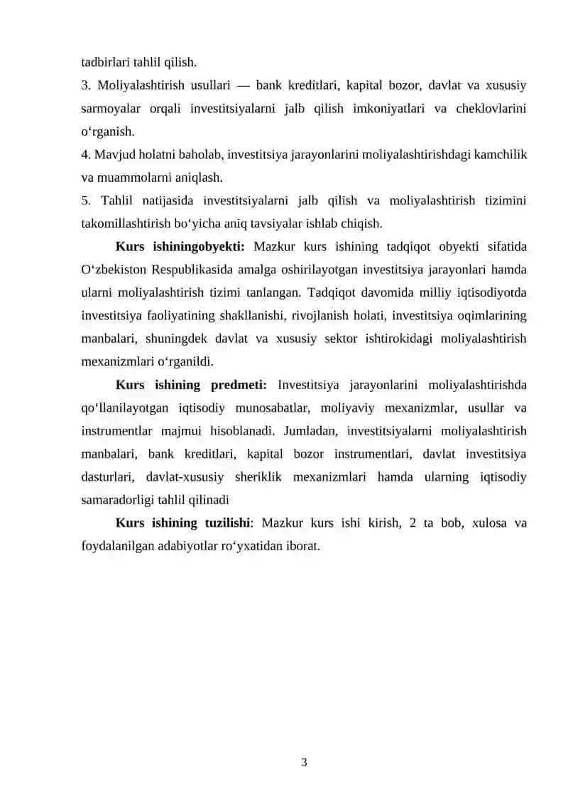 Investitsiya jarayonlarini moliyalashtirish 3