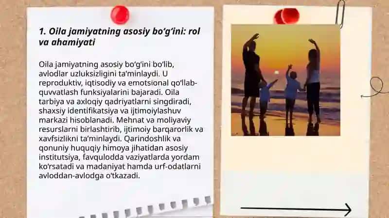 Oila jamiyatning asosiy boʻgʻini 3