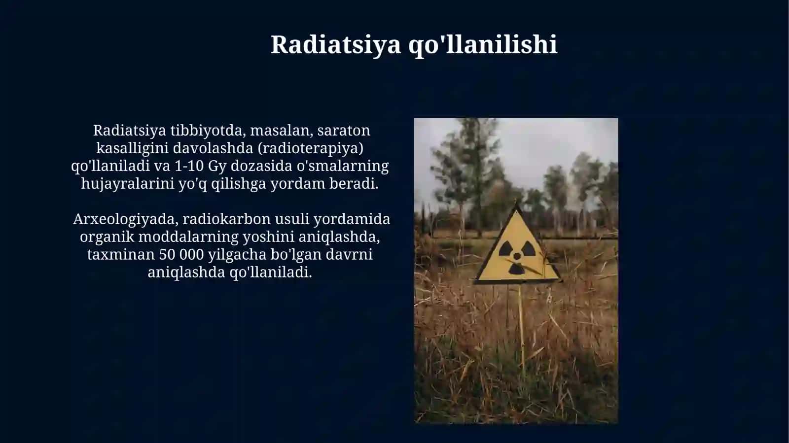 Ionlantiruvchi nurlar va ularning fizik xossalari 3