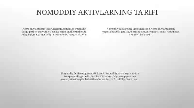 Nomoddiy Aktivlarning Sintetik Va Analitik Hisobi 3