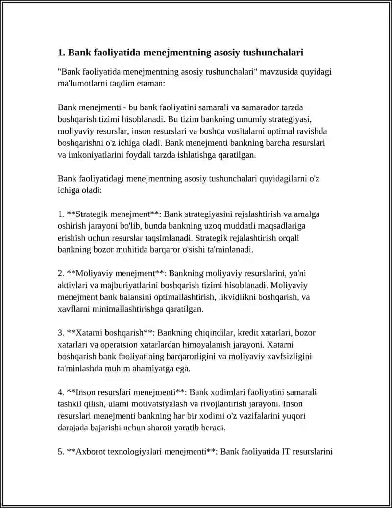 BANK FAOLYATIDA MENEJMENT VA MARKETING ZARUR 3