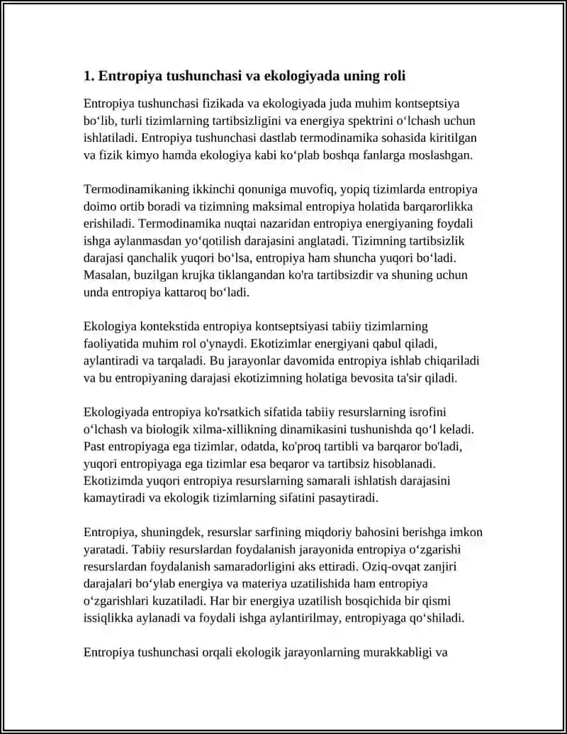 ENTROPIYA VA EKOLOGIYA 3