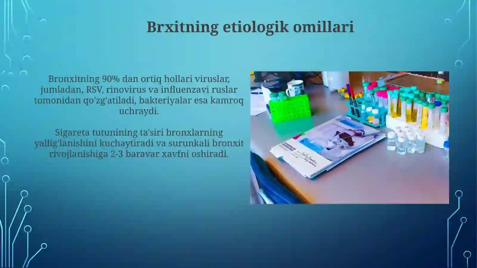 Bronhit kasalligining qo‘zg‘atuvchilari, patogenez va laboratoriya tashhisi 3