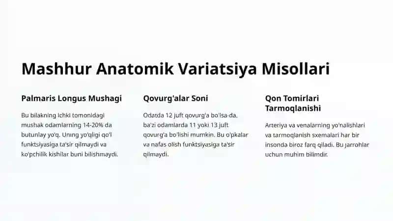 Anatomik Variatsiyalar: Inson Tanasining Noyobliklari 3