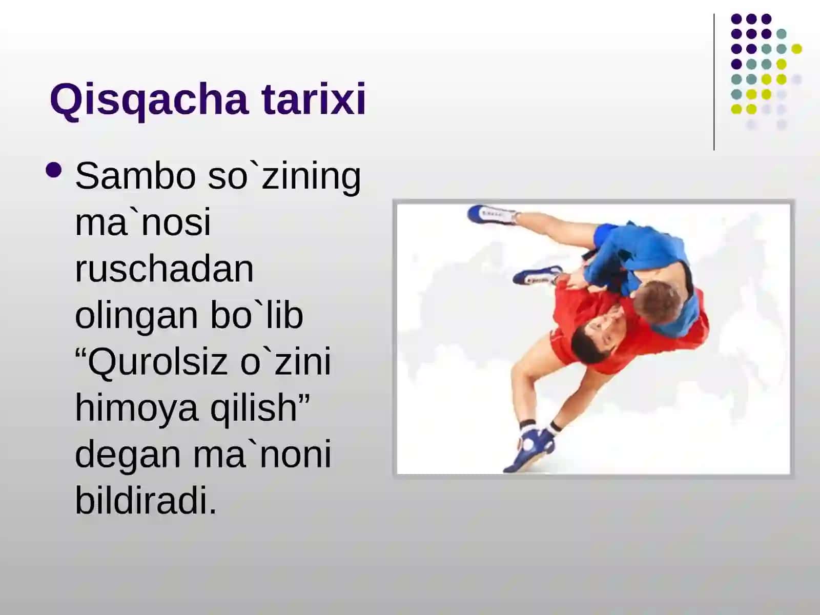 SAMBO KURASHINING PAYDO BO`LISHI VA RIVOJLANISH TARIXI 3