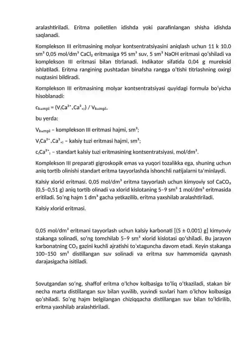 STANDART ERITMALAR TAYYORLASH 3