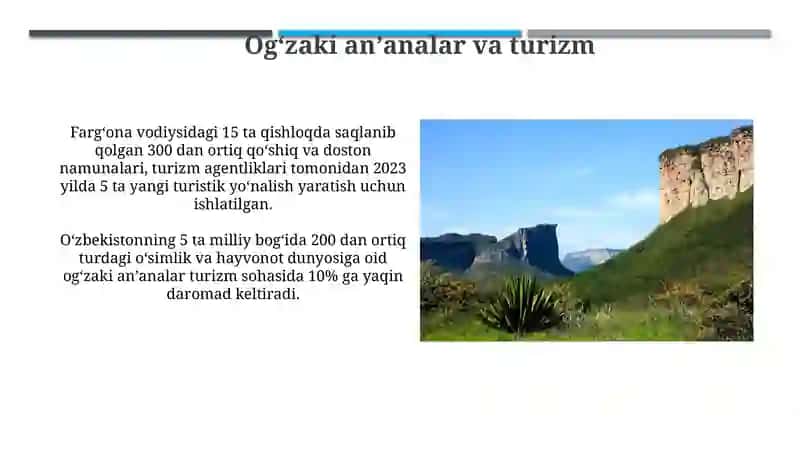 Ogʻzaki anʼanalar va turizm 3