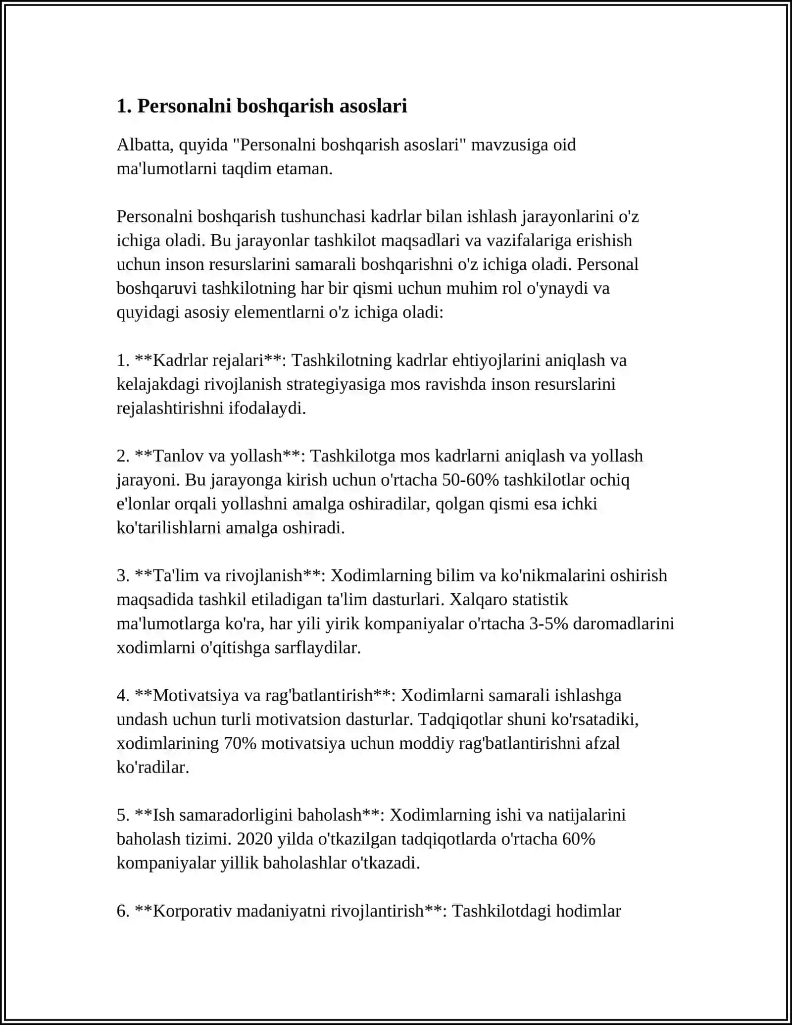 MEXMONXONA XOʻJALIGIDA PERSONALNI BOSHQARISH 3