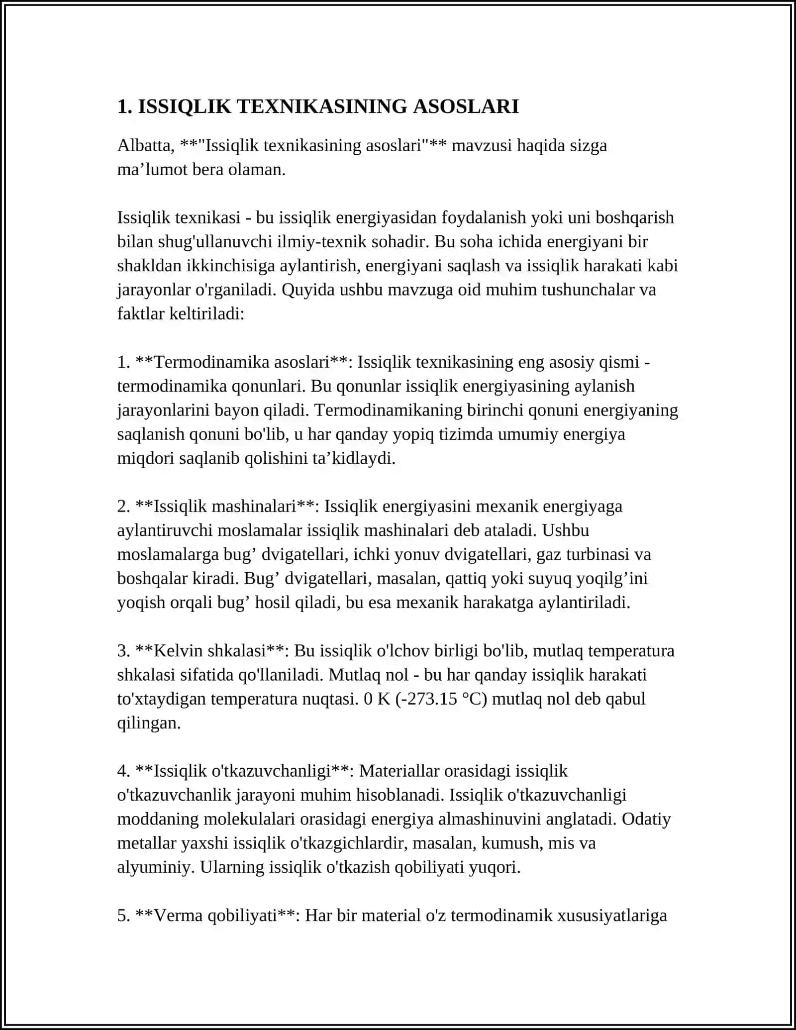 ISSIQLIK TEXNIKASI 3