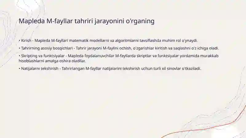 Mapleda M-fayllar tahriri 3
