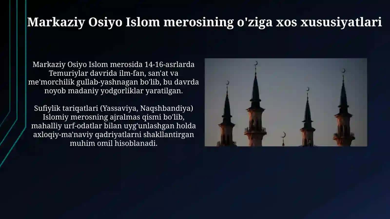 Islom Madaniy Merosi Markaziy Osiyo Talqinida 3