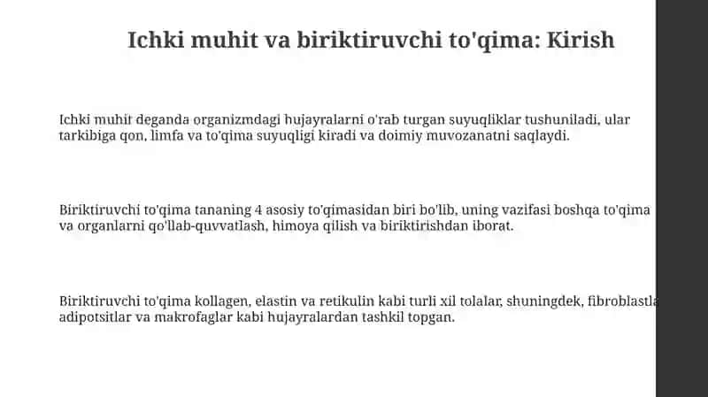 Ichki muhit tuqimasi birikturuvchi tuqima 3