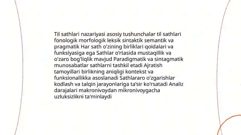 Til sathlari va sathlarga ajratish tamoyillari 3