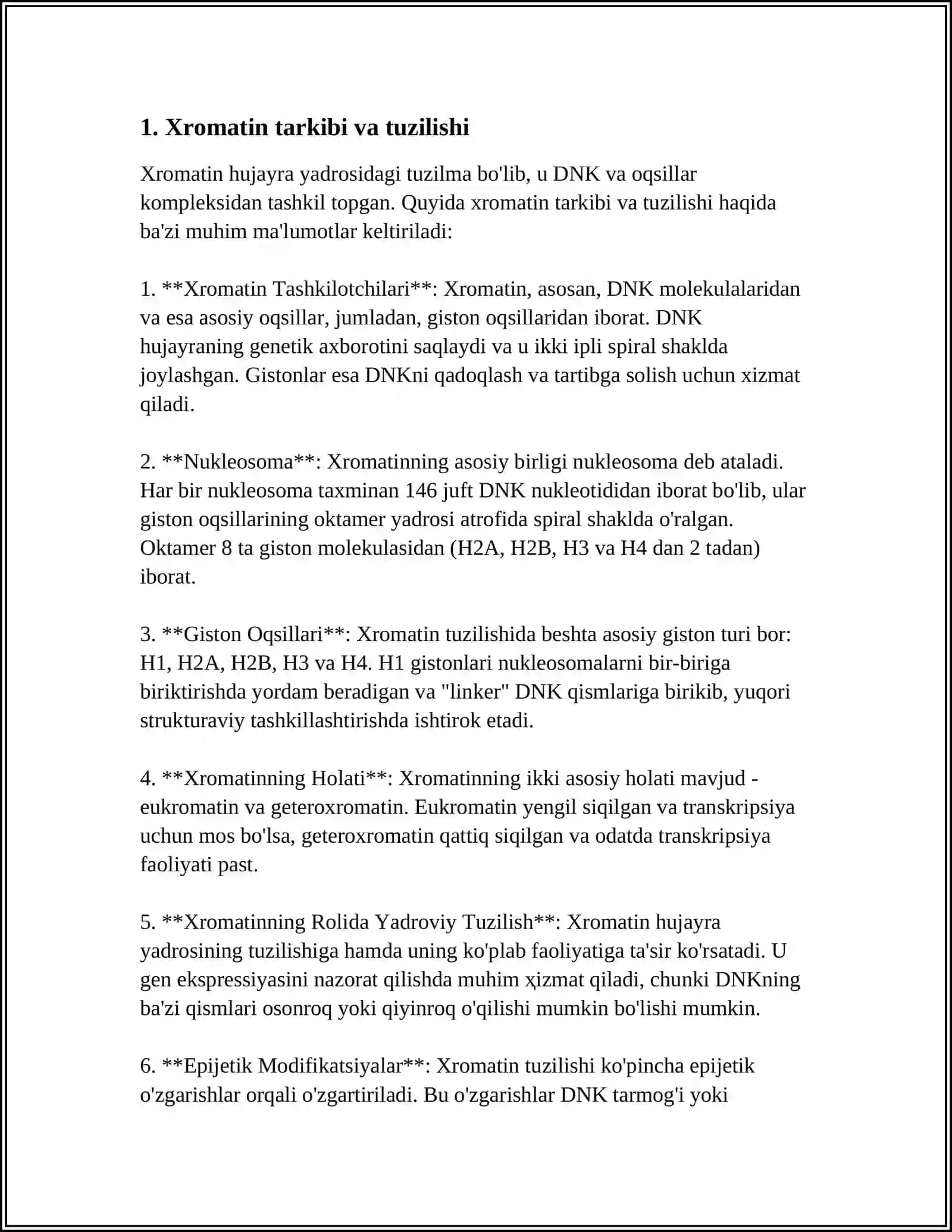 XROMATIN VA UNING FUNKTSIYALARI 3