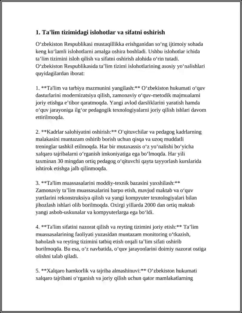 O'ZBEKISTON RESPUBLIKASIDA IJTIMOIY SOHADAGI ISLOHOTLAR 3