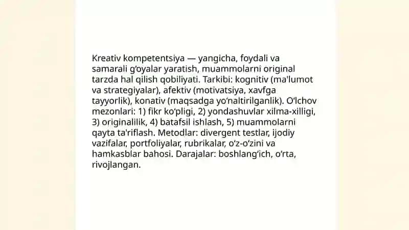 Kreativ kompetentsiya 3