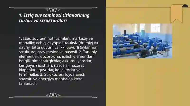 Issiq suv taminoti tizimlari 3