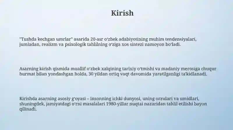 Tushda kechgan umrlar 3