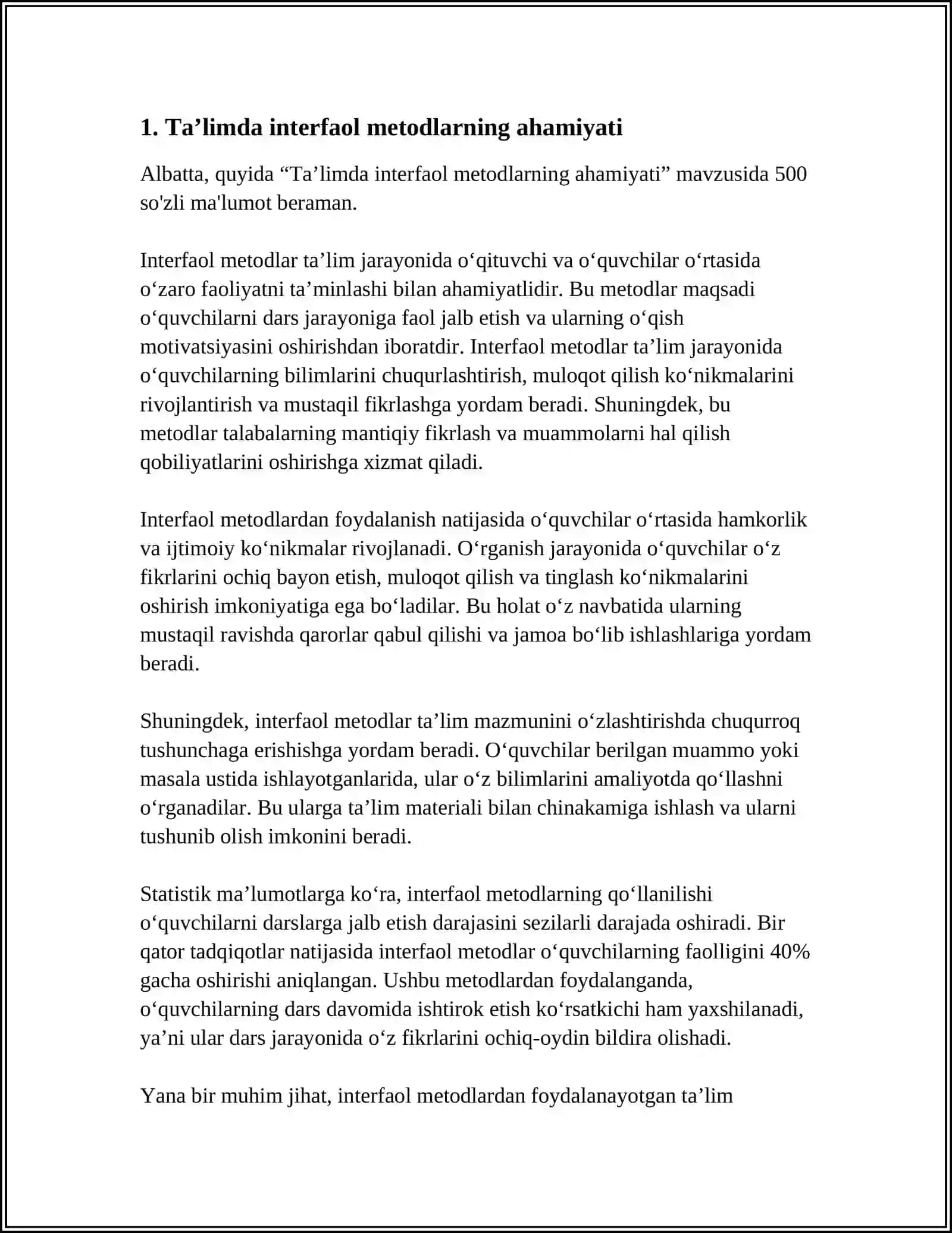 TA’LIMNING INTERFAOL METODLARI VA STRATEGIYALARI 3