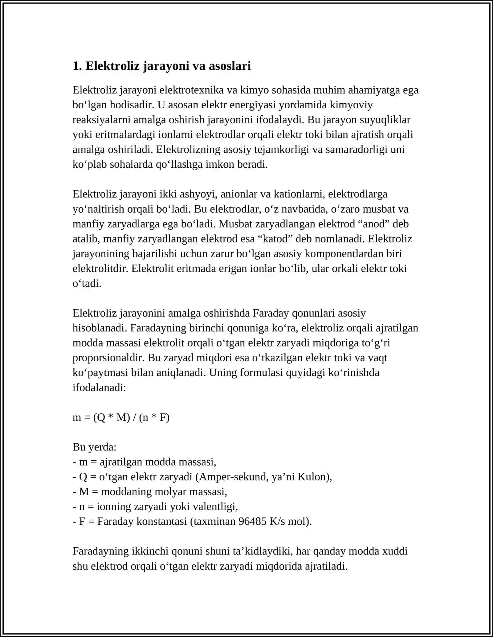 ELEKTROLIZNING ASOSLARI 3