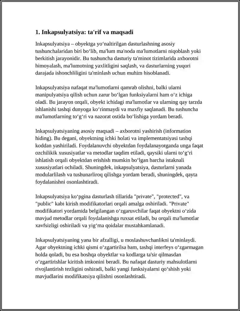 INKAPSULATSIYA VA MEROSXO'RLIK 3