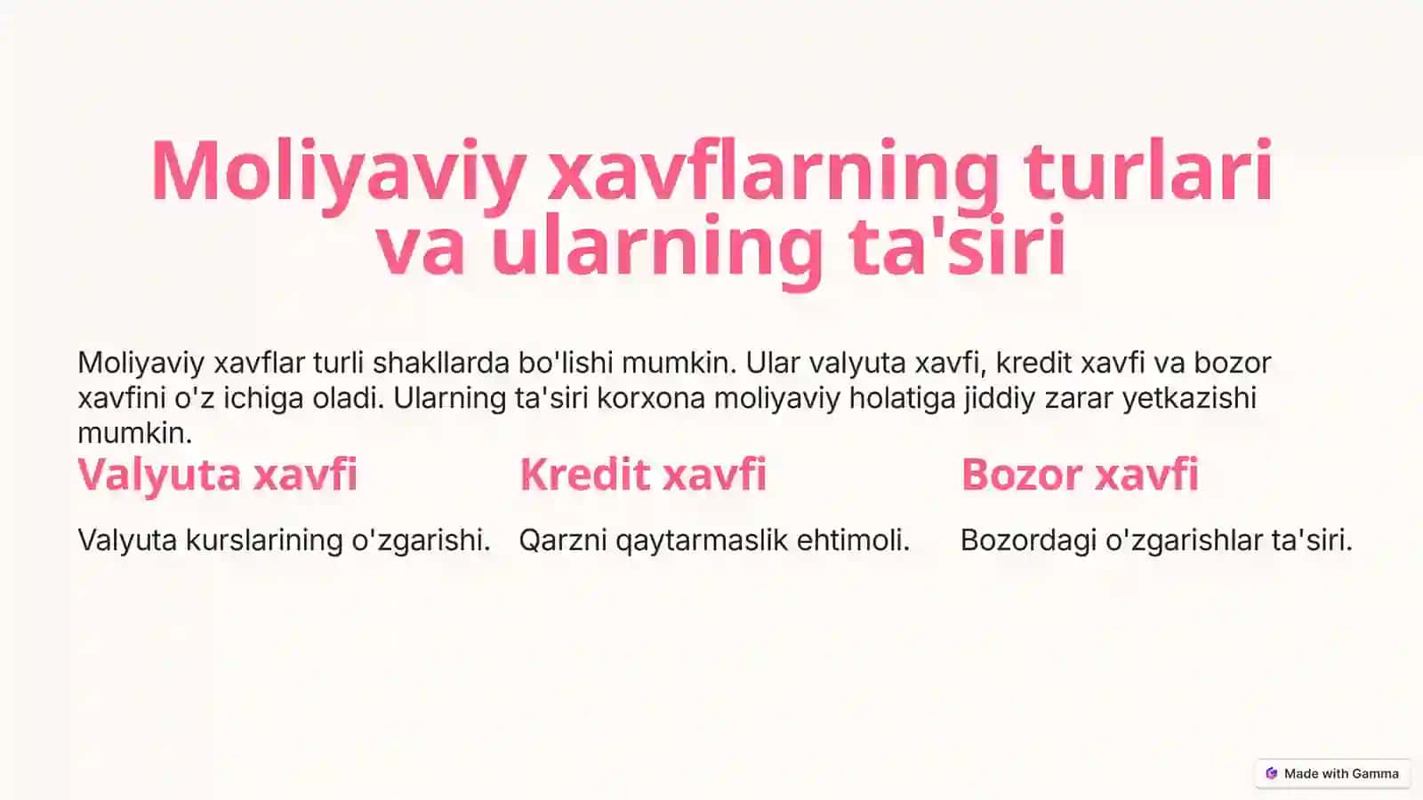 Risklarni aniqlash va baholash metodologiyasi 3