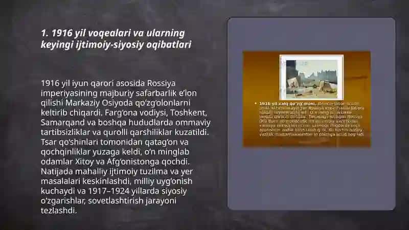 O‘zbekiston 1916-yildan keyin 3