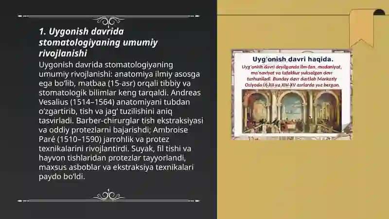 Uygonish davri tishunosligi 3