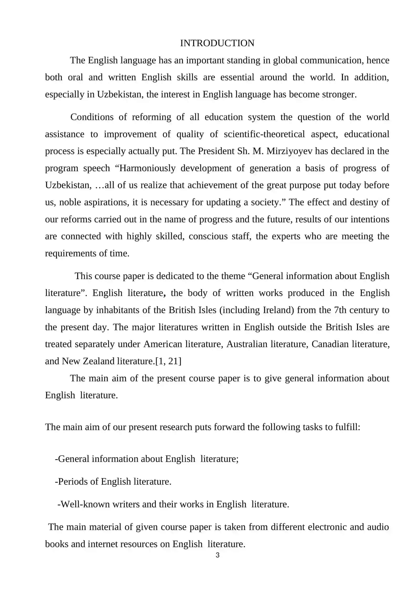 General information about English literature 3