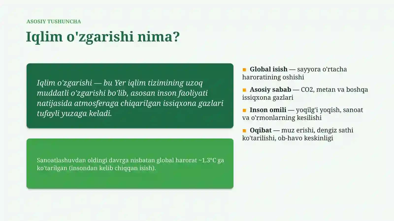EKOLOGIYA · IQLIM · TEXNOLOGIYA 3