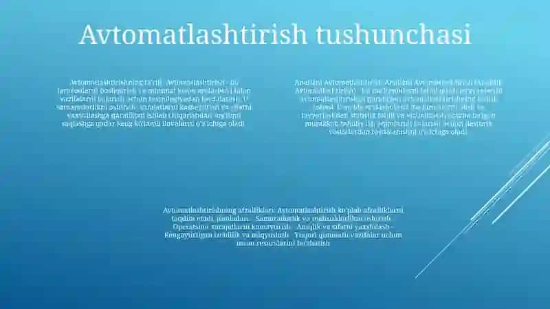 Analizni Avtomatlashtirish 3