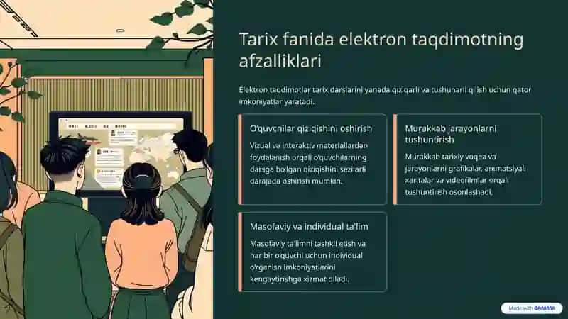 Tarix ta'limida elektron taqdimot yaratish:zamonaviyyondashuvlar va metodlar 3