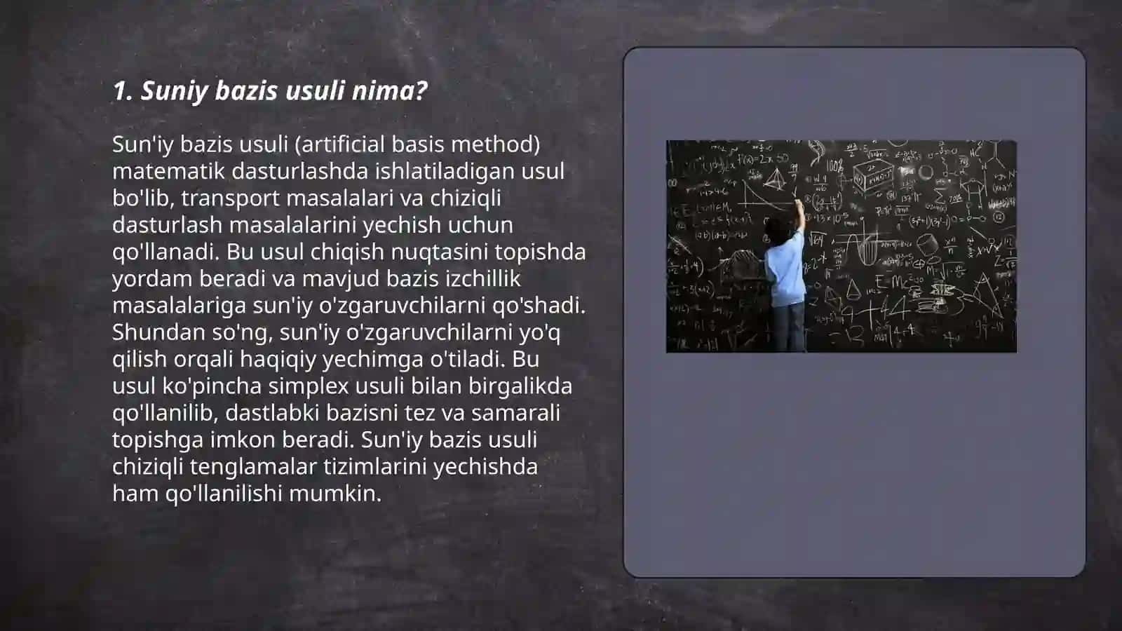 Suniy bazis usuli 3