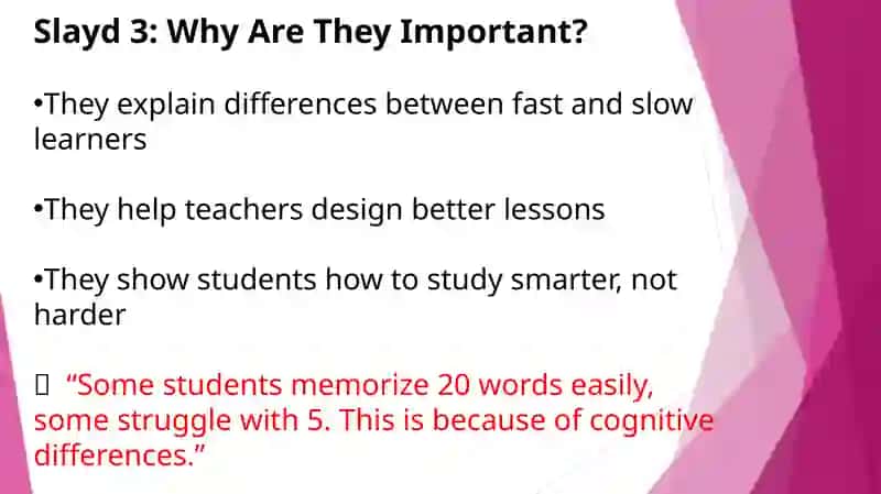 Cognitive Factors in Language Learning 3
